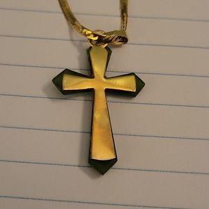 Jade cross pendant only